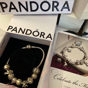 Authentic Pandora Bracelet and 5Charms